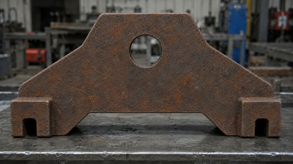 Rost auf einer Metallfläche vor der Laserreinigung